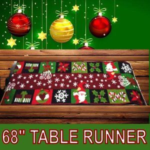 Holiday Christmas  Character Knit Table Runner